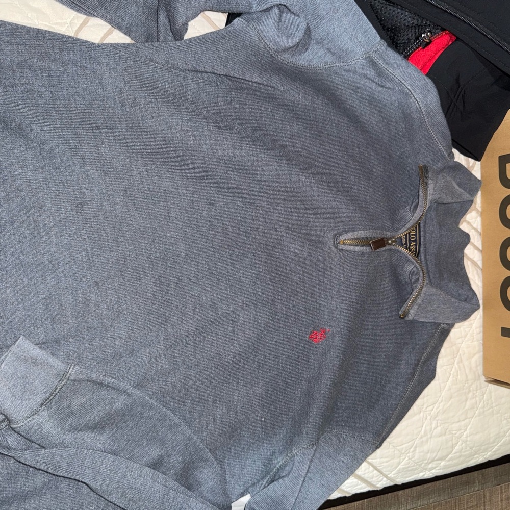 Polo zip up sweater